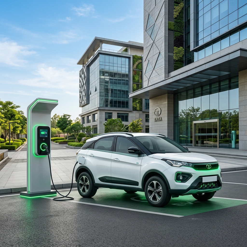 Electric vehicle charging at corporate campus